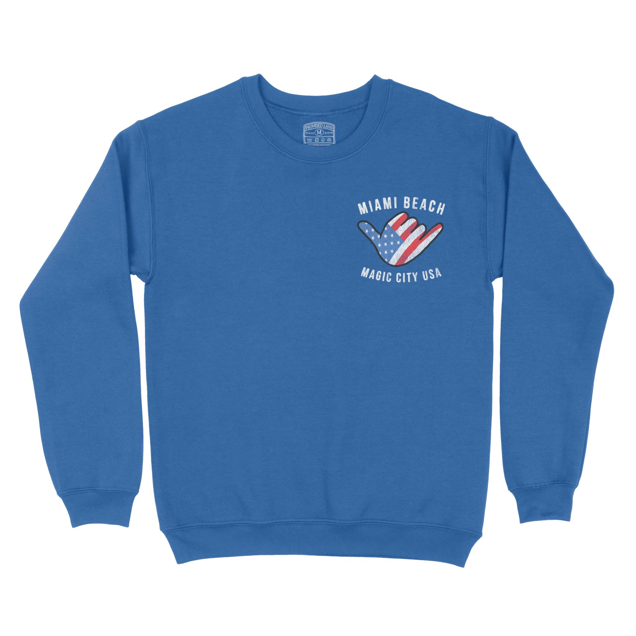 Miami Crewneck in Royal - front view
