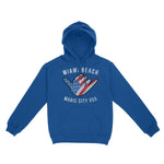 Miami American Shaka Hoodie Royal front
