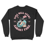 Asbury Park Mermaid Skeleton Crewneck in Black - back view