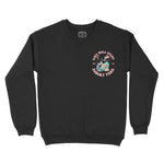 Asbury Park Mermaid Skeleton Crewneck in Black - front view