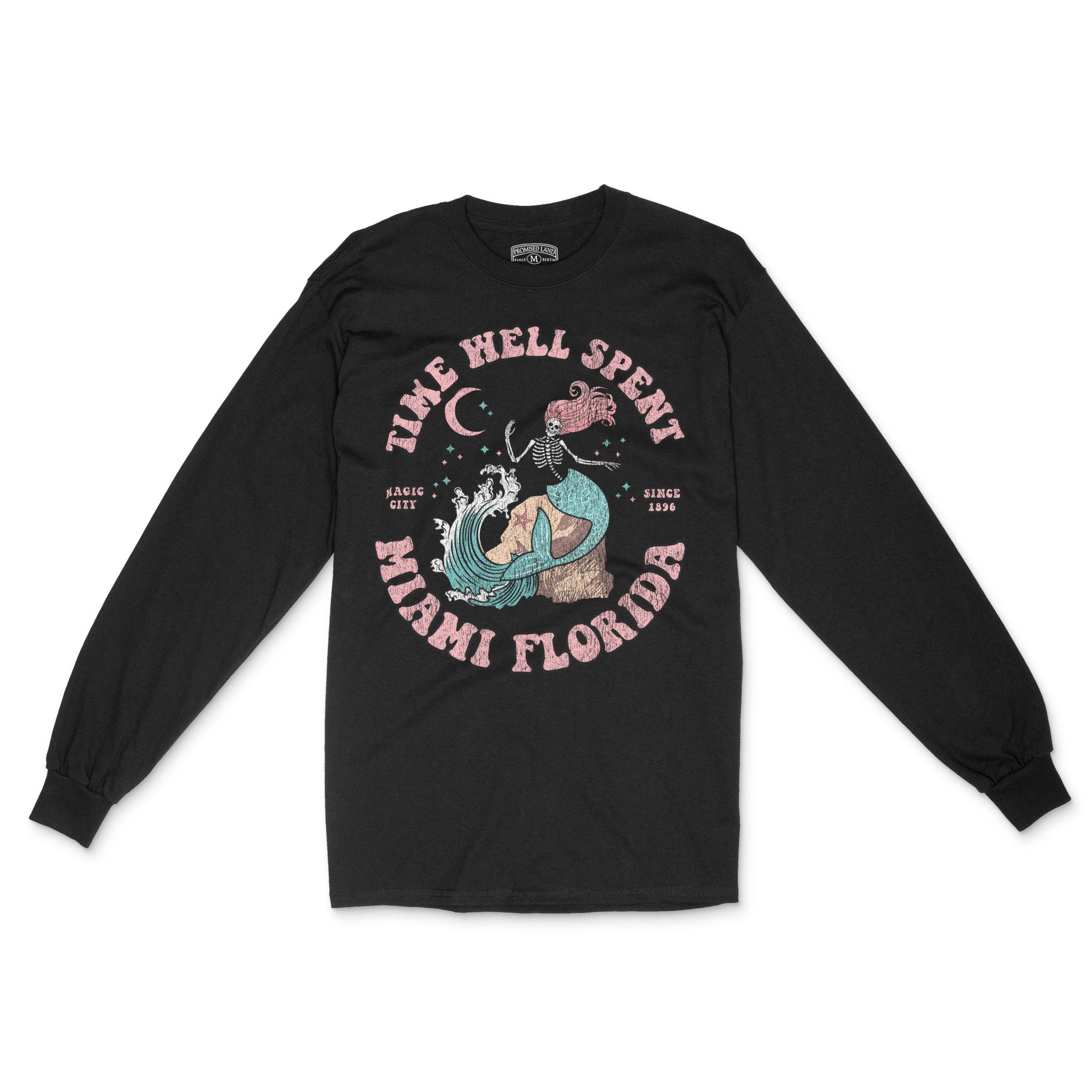 Miami Longsleeve in Black - front view