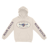 Miami Hoodie in Natural - front-sleeves view