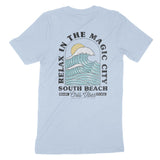 Miami Perfect Wave T-Shirt Baby Blue back