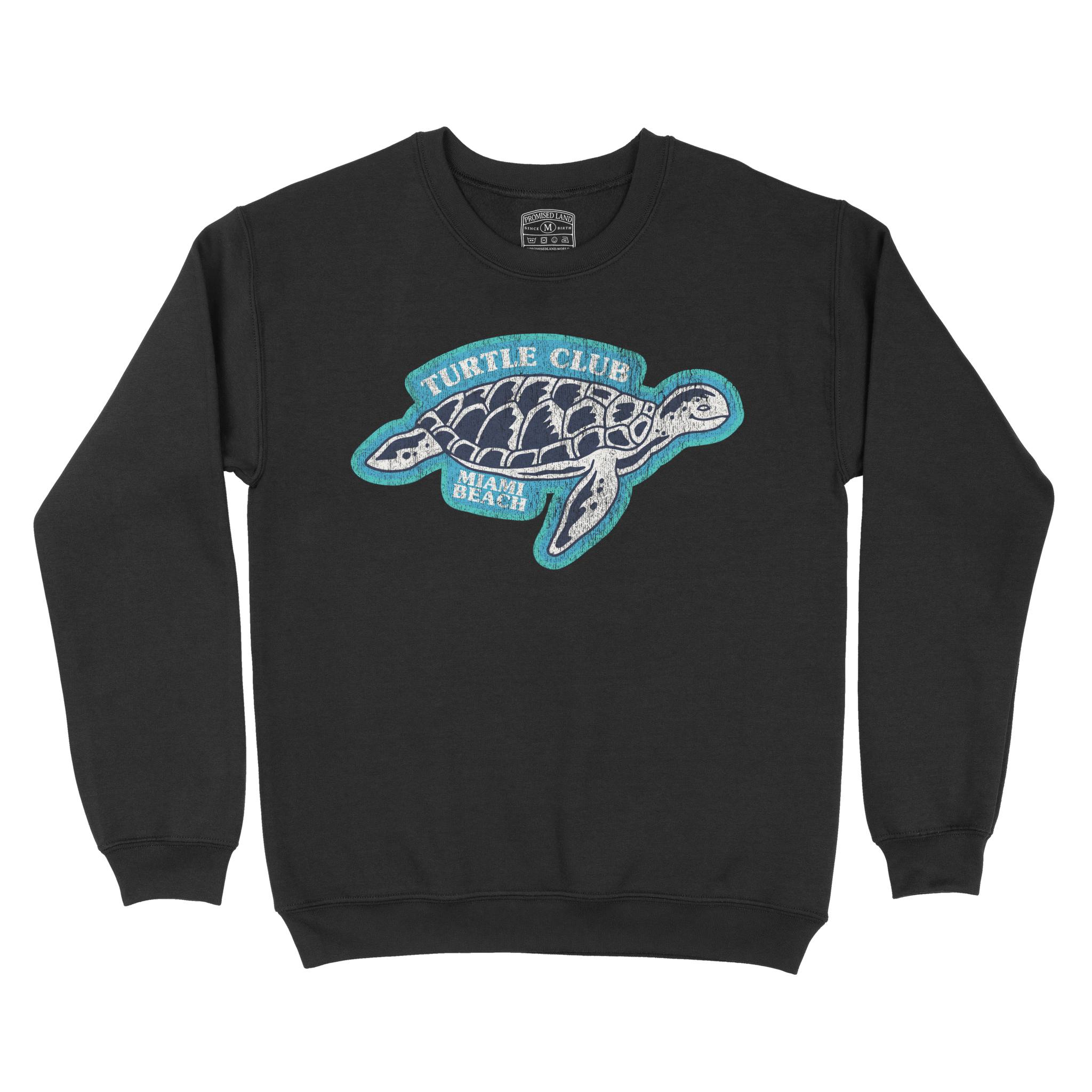 Miami Crewneck in Black - front view