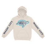 Miami Hoodie in Natural - front-sleeves view