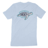 Miami Turtle Time T-Shirt Baby Blue back