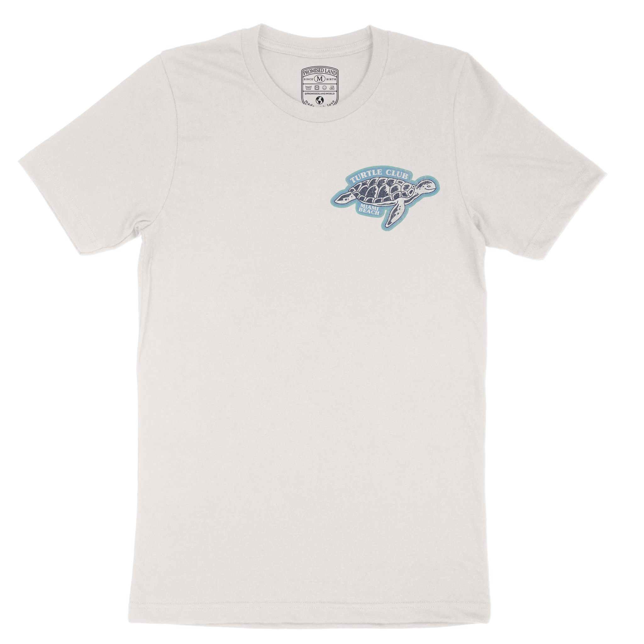 Miami Turtle Time T-Shirt Vintage White front