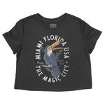 Miami Toucan Time Cropped Tee Black front