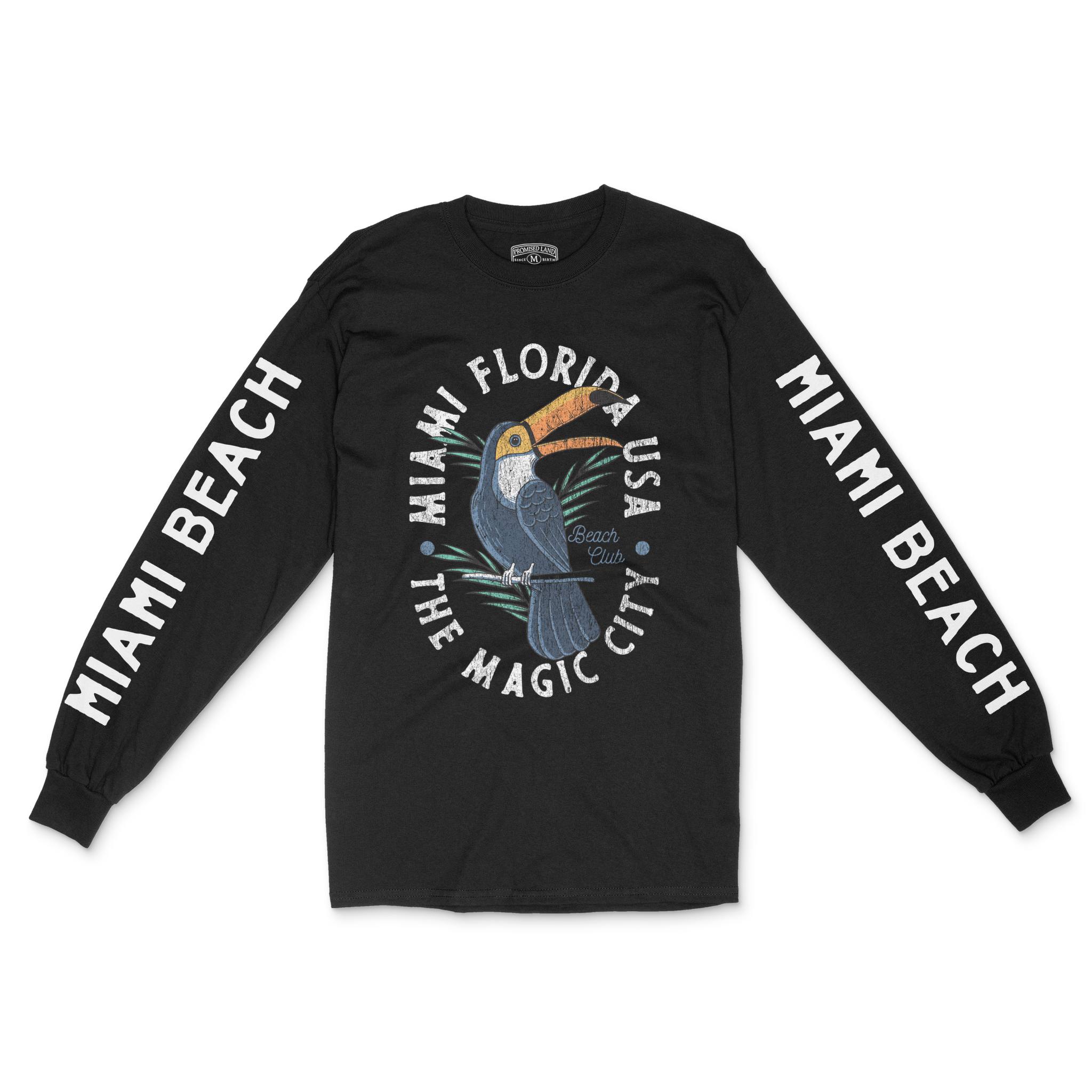 Miami Longsleeve in Black - front-sleeves view