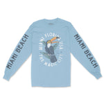 Miami Longsleeve in LIght Blue - front-sleeves view
