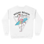 Miami Crewneck in White - back view