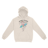 Miami Flamingo Hoodie in Natural - front view