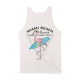 Miami Flamingo Tank Top in Vintage - back view