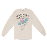 Miami Flamingo Longsleeve in Natural - front view