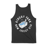 Asbury Park Skull Cooler Tank Top in Black - back view