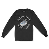 Miami Skull Cooler Longsleeve in Black - front view