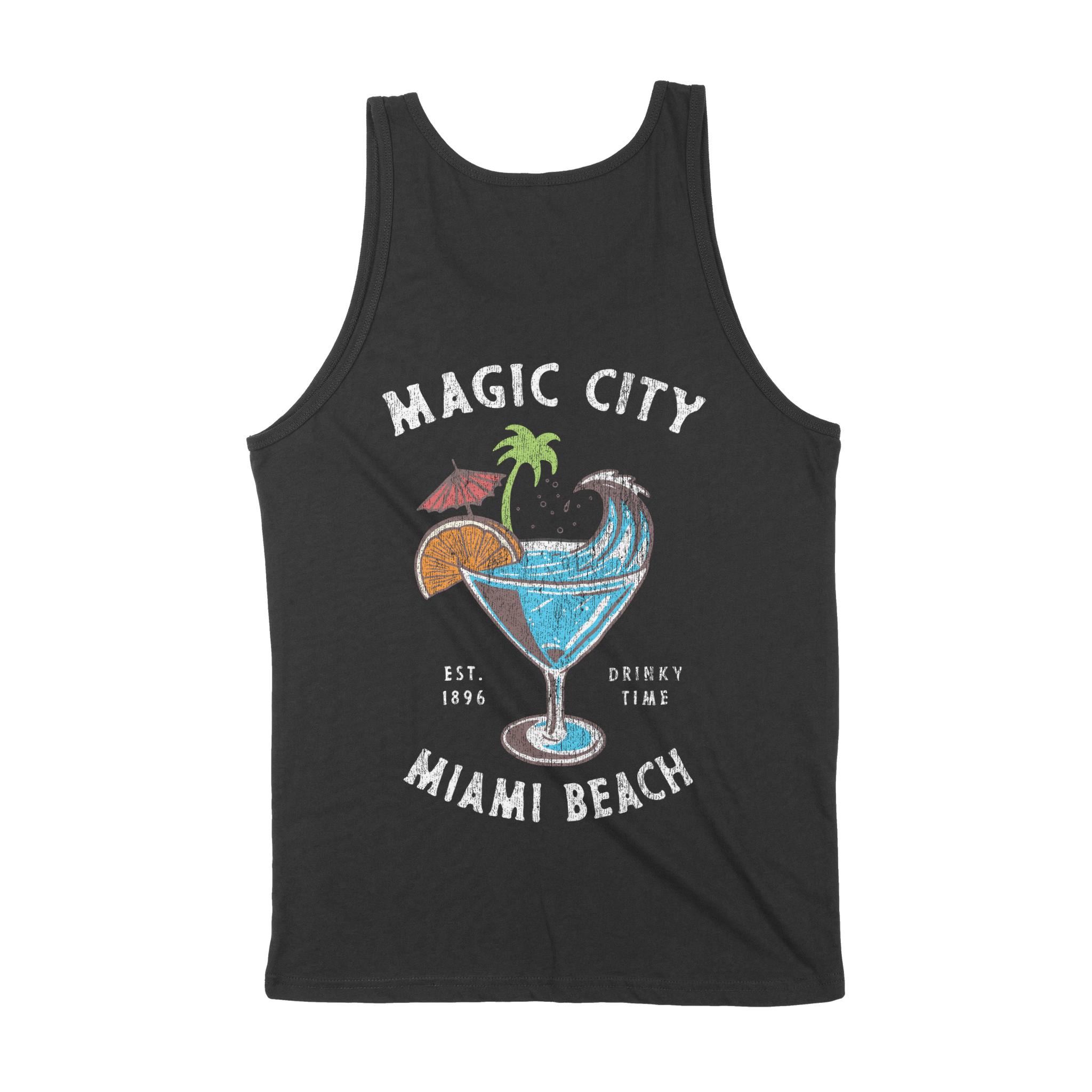 Miami Tank Top in Black - back view