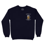Miami Beer Shark Crewneck Navy front