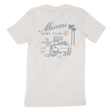 Miami Surf Bike T-Shirt Vintage White back