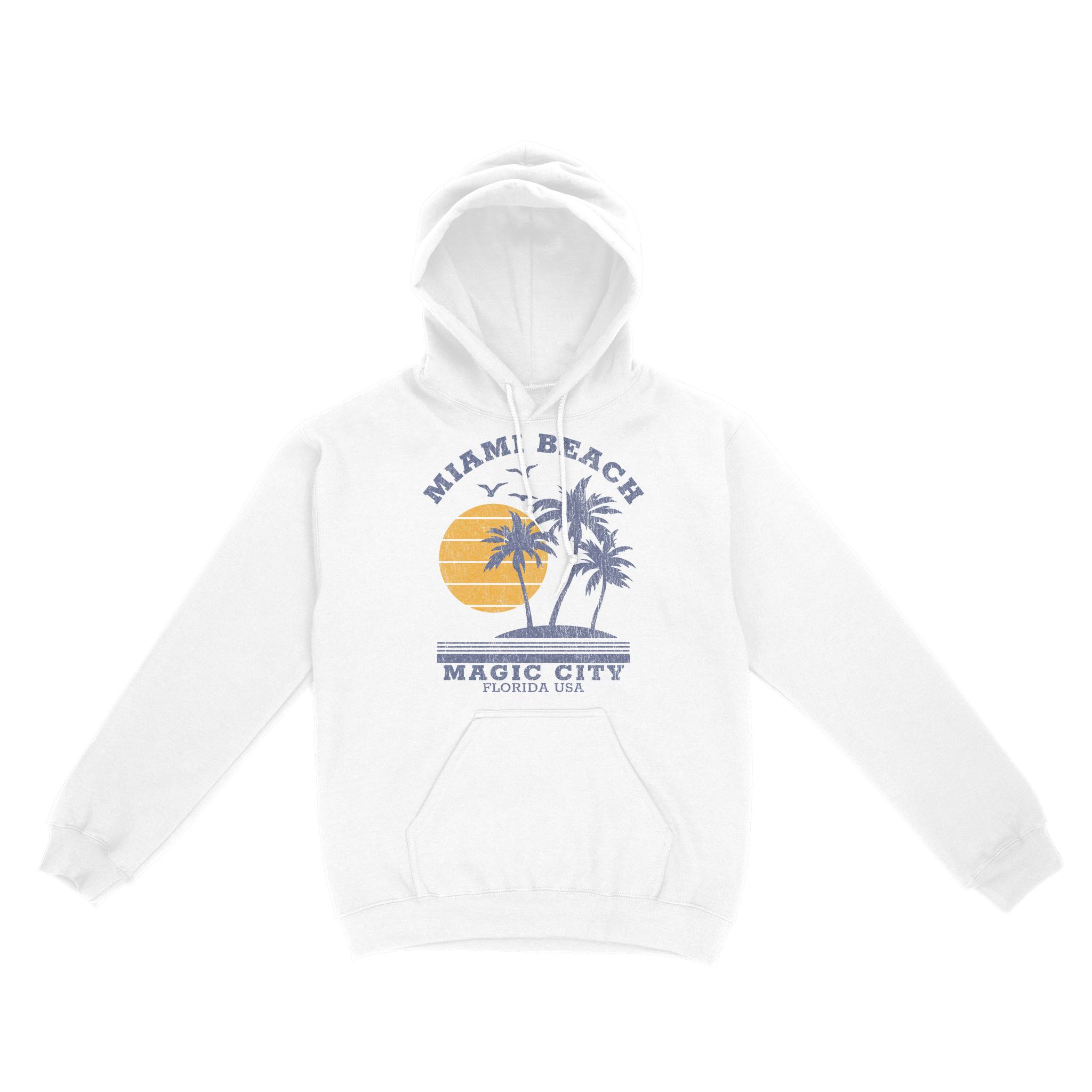 Miami Hoodie in White - front view