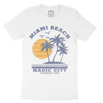 Miami Palm City T-Shirt in White - front view