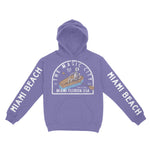 Miami Hoodie in Violet - front-sleeves view