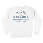 Miami Crewneck in White - back view