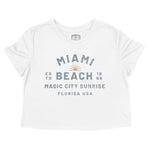 Miami Sun Day Cropped Tee White front