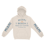 Miami Hoodie in Natural - front-sleeves view