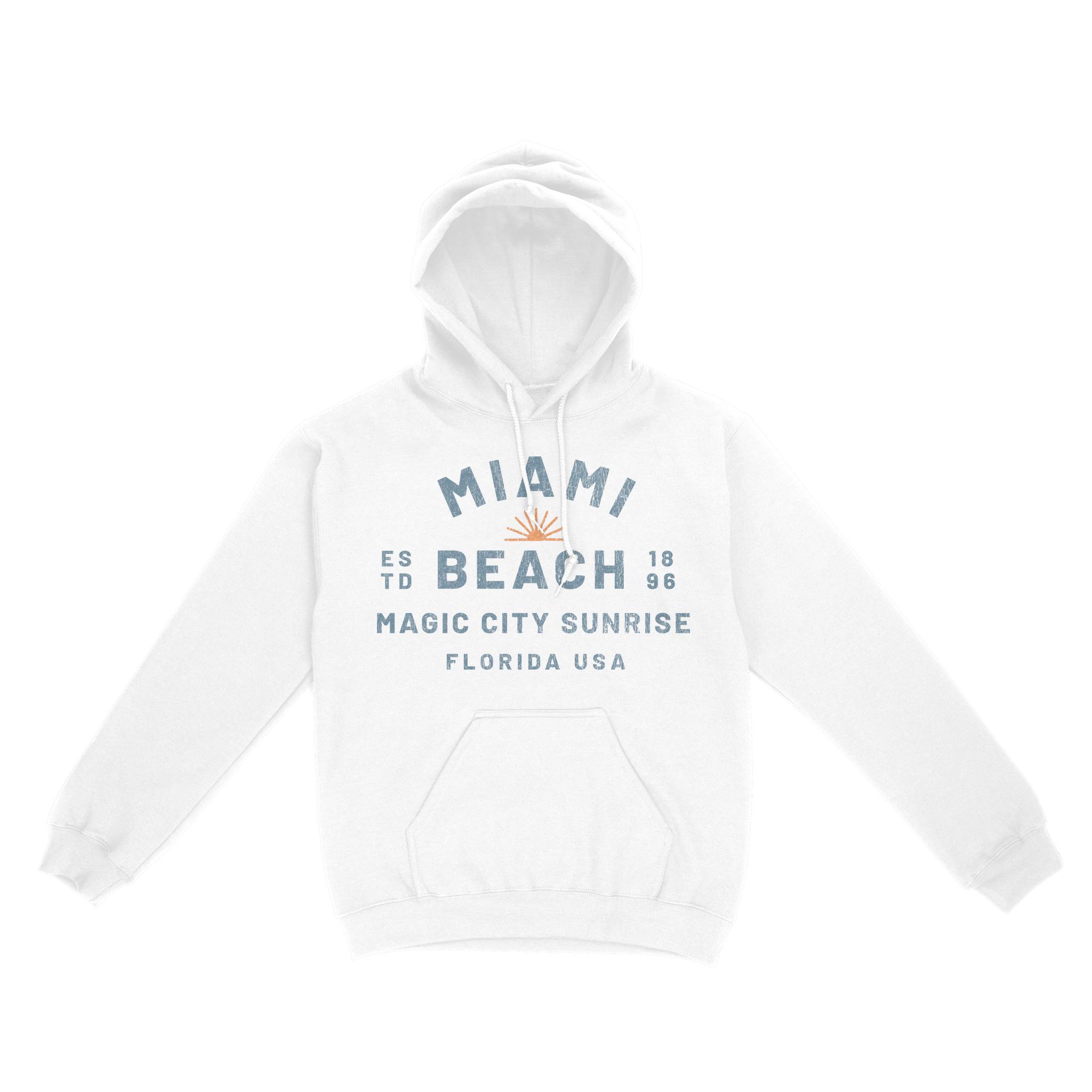 Miami Hoodie in White - front view