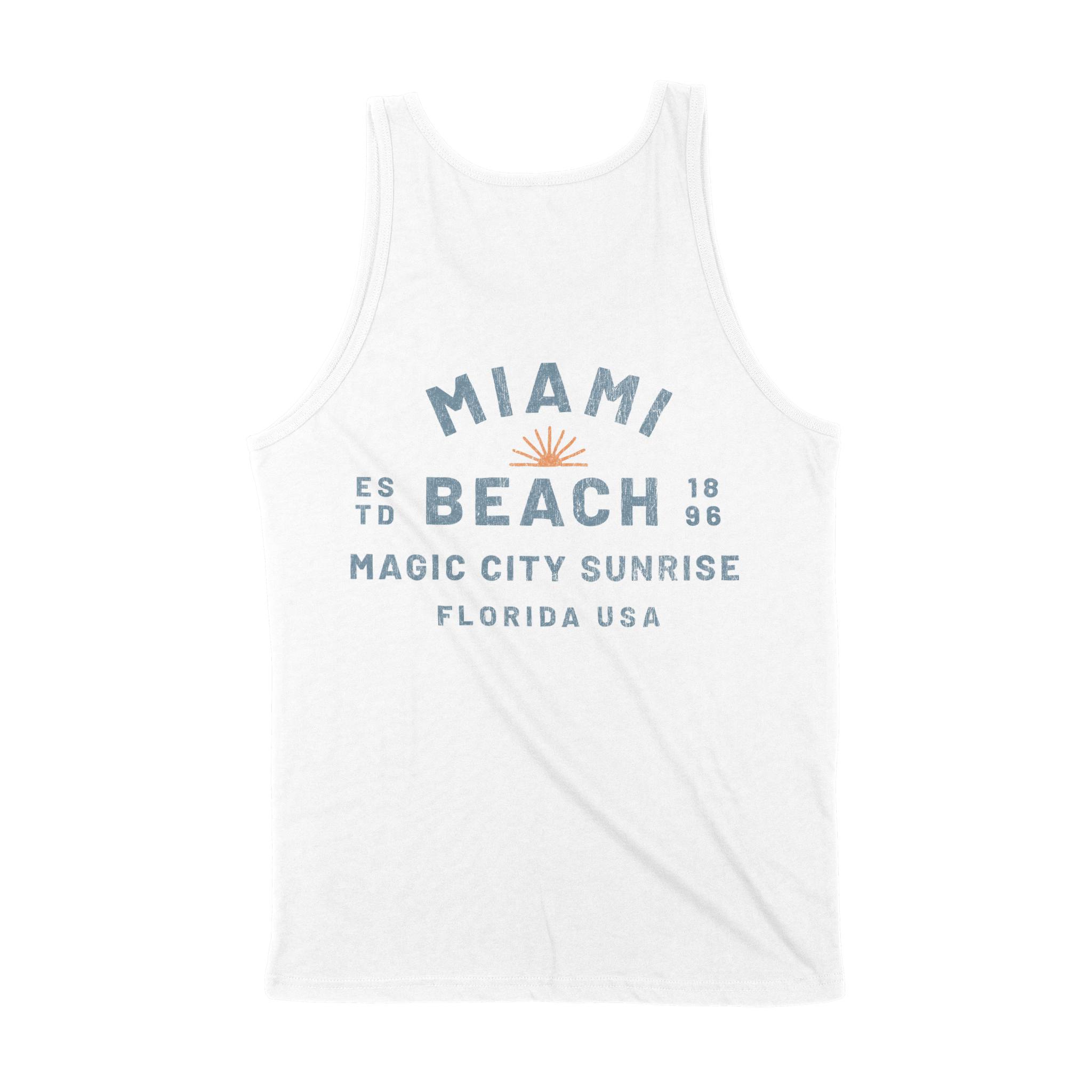 Miami Tank Top in White - back view