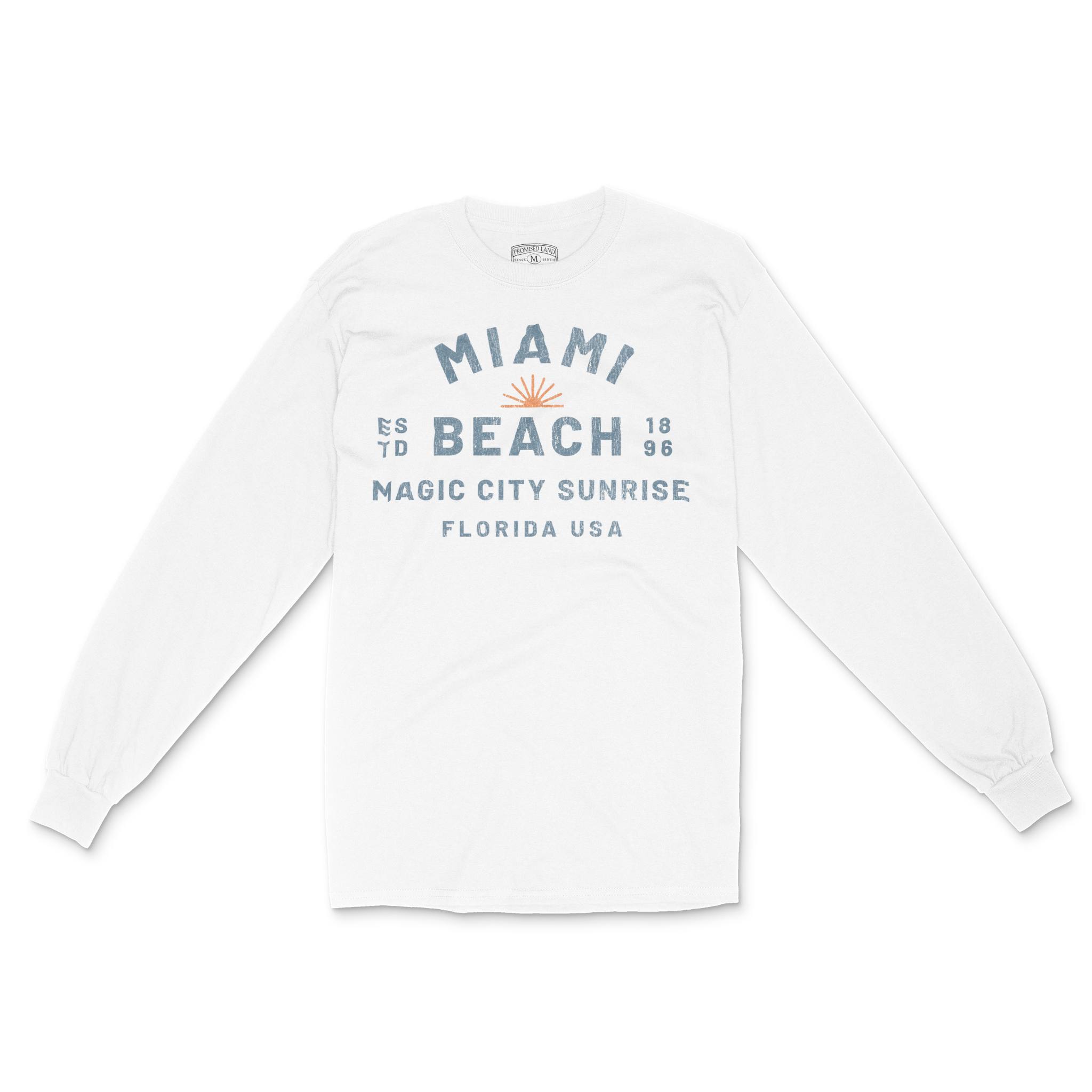 Miami Longsleeve in White - front view