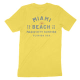 Miami Sun Day T-Shirt Yellow back