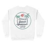 Miami Crewneck in White - back view