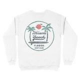 Miami Crewneck in White - back view