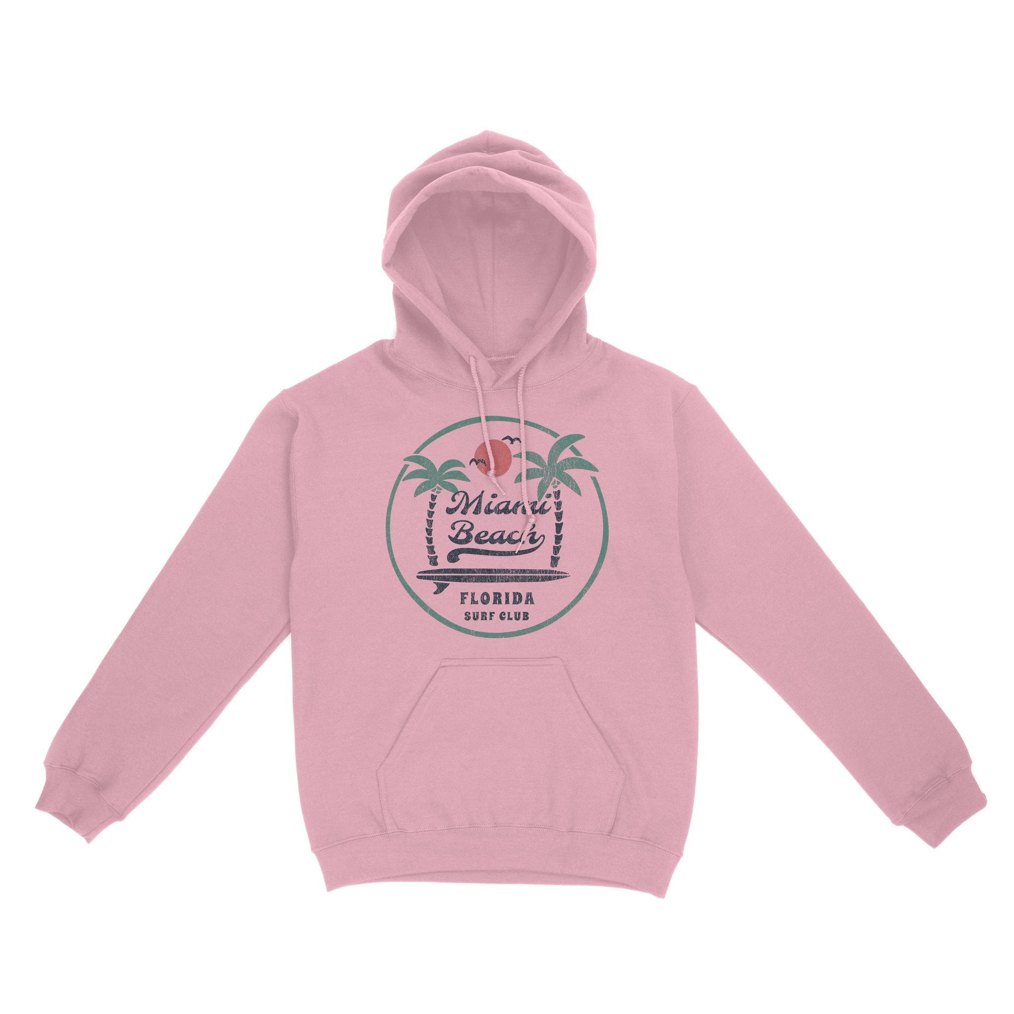 Miami Palm Palm Hoodie Light Pink front