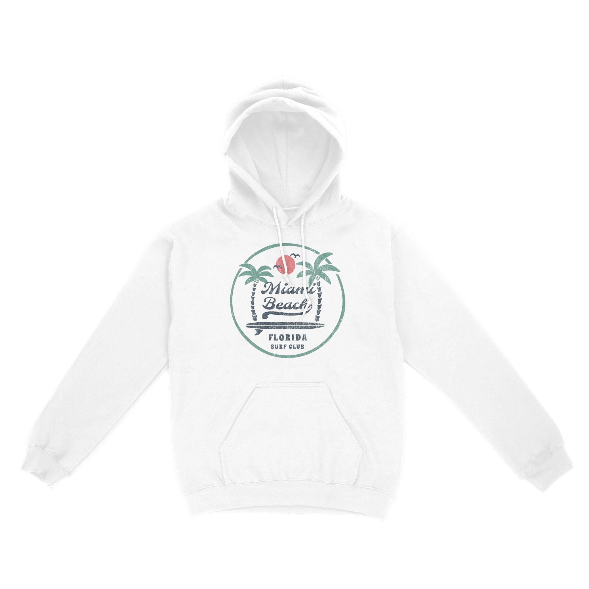 Miami Hoodie in White - front view