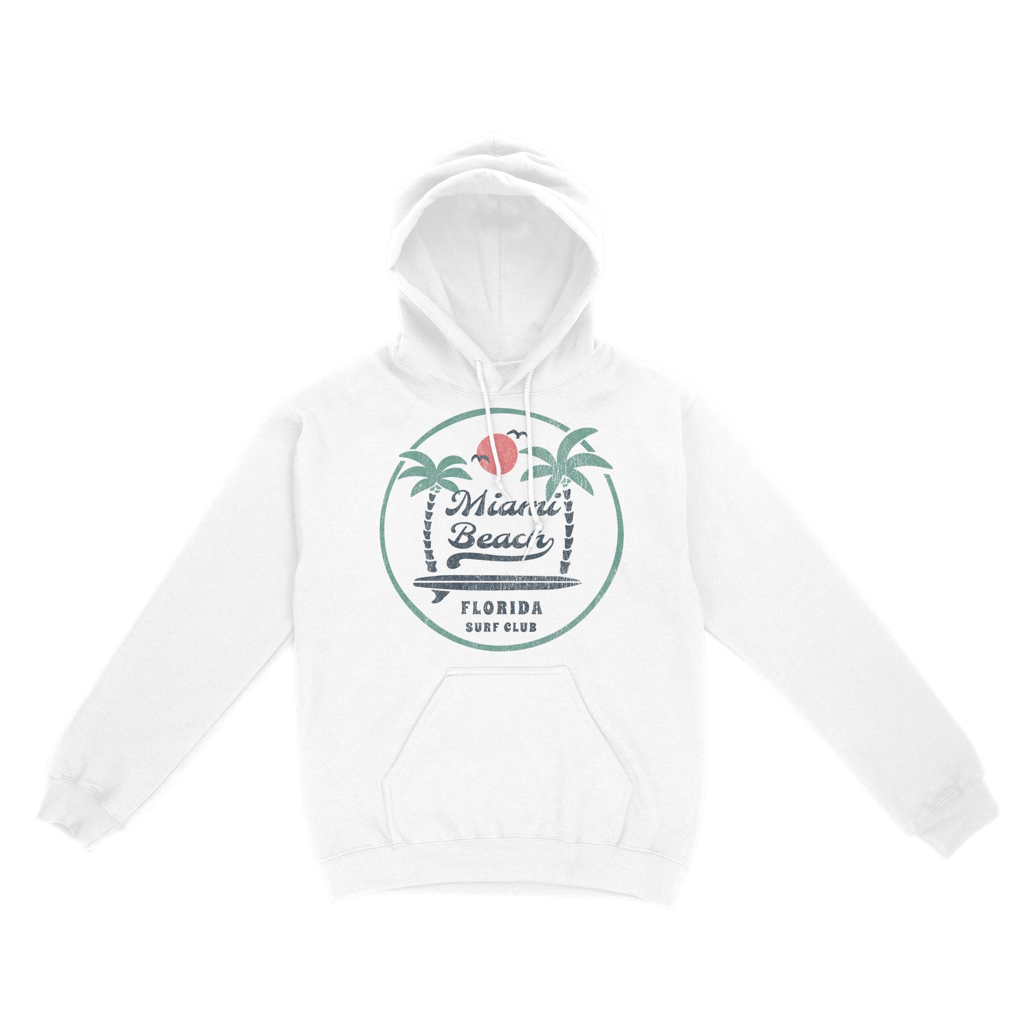 Miami Hoodie in White - front view