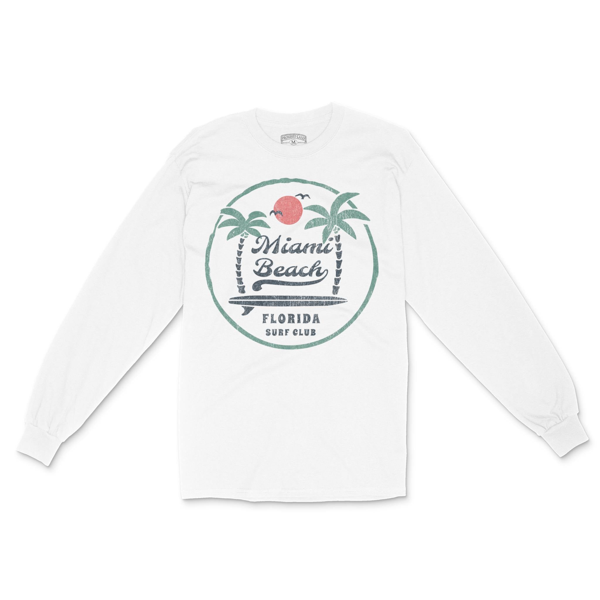 Miami Longsleeve in White - front view