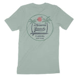 Miami Palm Palm T-Shirt Dusty Blue back