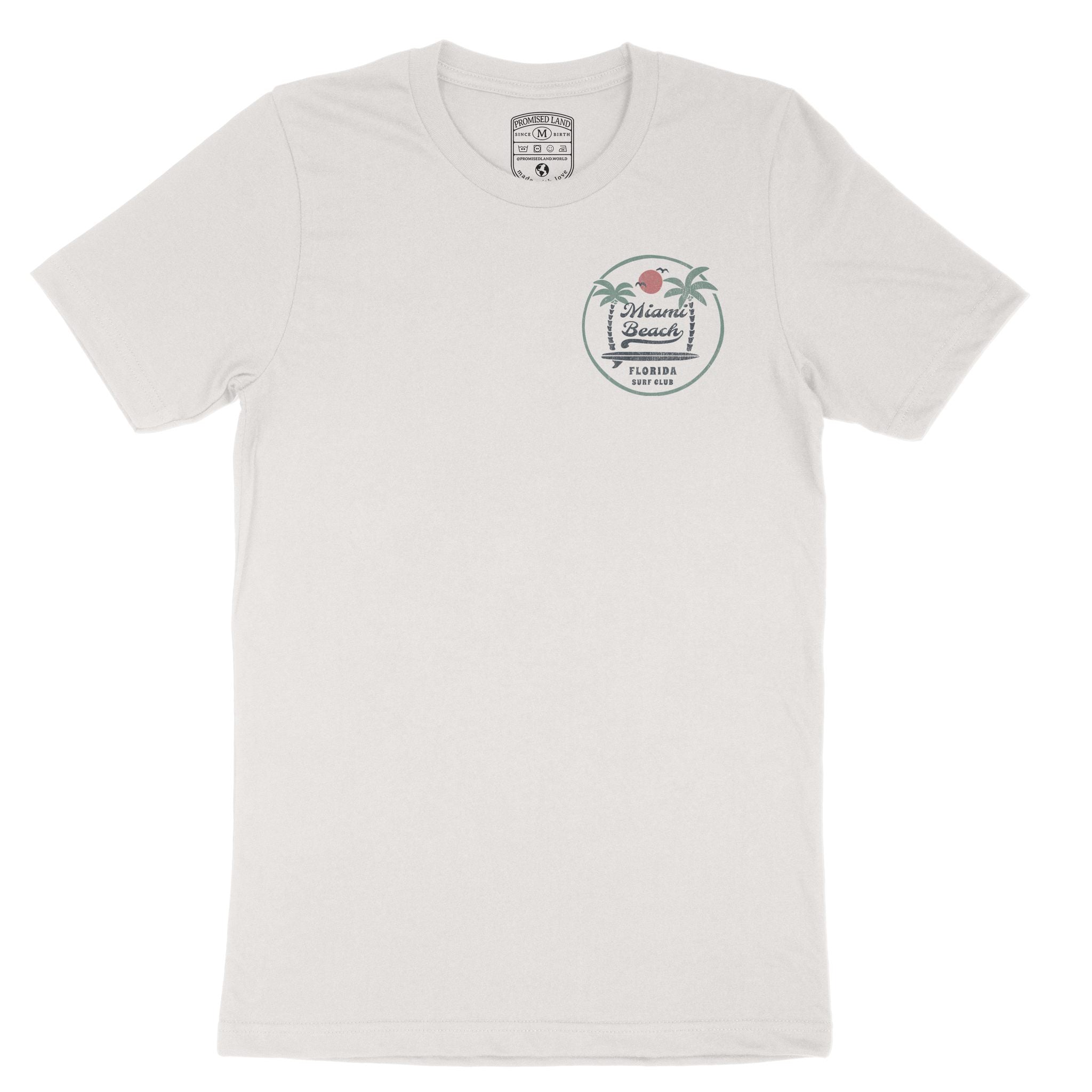 Miami Palm Palm T-Shirt Vintage White front