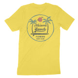 Miami Palm Palm T-Shirt Yellow back