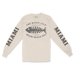 Miami Fishbone Longsleeve in Natural - front view with sleeves