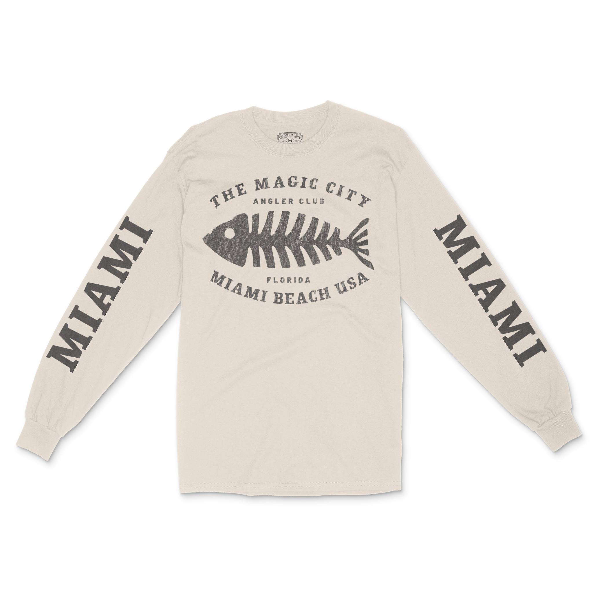 Miami Fishbone Longsleeve in Natural - front view with sleeves