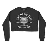 Miami Cropped Crew in Black - front view