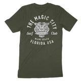 Miami Tiger Board T-Shirt in Military Green - back view