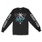 Asbury Park Triangle Palm Longsleeve in Black - front with sleeves view