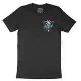 Asbury Park Triangle Palm T-Shirt in Black - front view