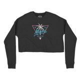 Miami Cropped Crew in Black - front view