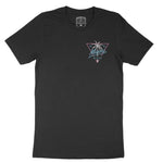 Miami Triangle Palm T-Shirt in Black - front view
